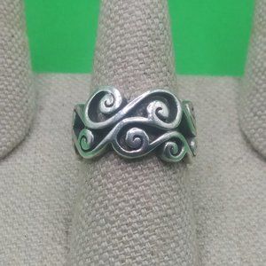 Brighton Sterling Silver Openwork Scroll Ring